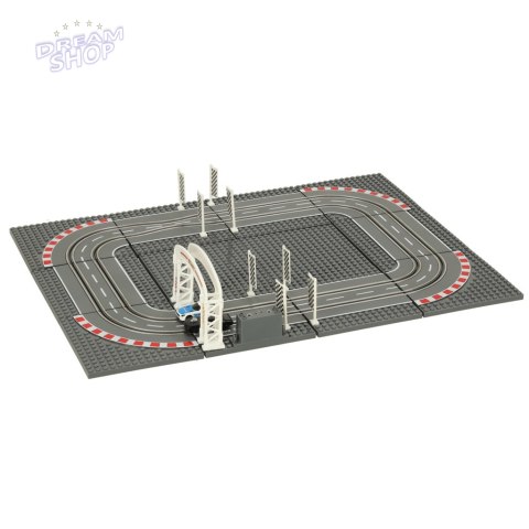 Tor samochodowy wyścigowy policyjny elektryczny + 2 auta klocki konstrukcyjne GD-01 Tor samochodowy wyścigowy policyjny elektryczny + 2 auta klocki konstrukcyjne GD-01