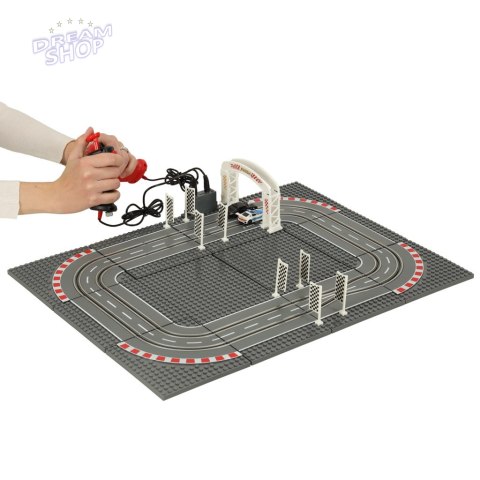 Tor samochodowy wyścigowy policyjny elektryczny + 2 auta klocki konstrukcyjne GD-01 Tor samochodowy wyścigowy policyjny elektryczny + 2 auta klocki konstrukcyjne GD-01