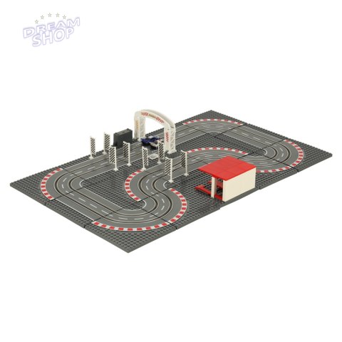 Tor samochodowy wyścigowy policyjny elektryczny + 2 auta klocki konstrukcyjne GD-02 Tor samochodowy wyścigowy policyjny elektryczny + 2 auta klocki konstrukcyjne GD-02