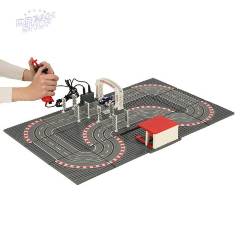 Tor samochodowy wyścigowy policyjny elektryczny + 2 auta klocki konstrukcyjne GD-02 Tor samochodowy wyścigowy policyjny elektryczny + 2 auta klocki konstrukcyjne GD-02
