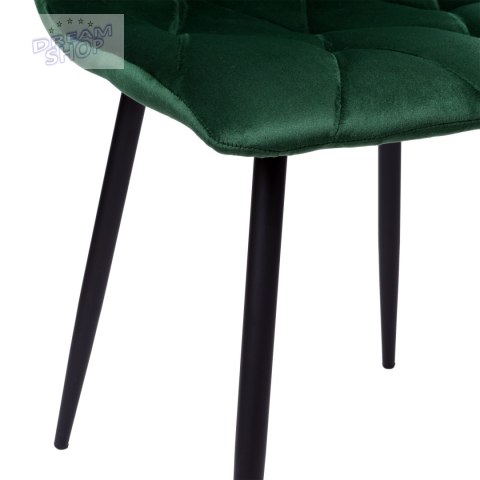 Krzesło aksamitne MADISON ciemnozielone velvet Krzesło aksamitne MADISON ciemnozielone velvet