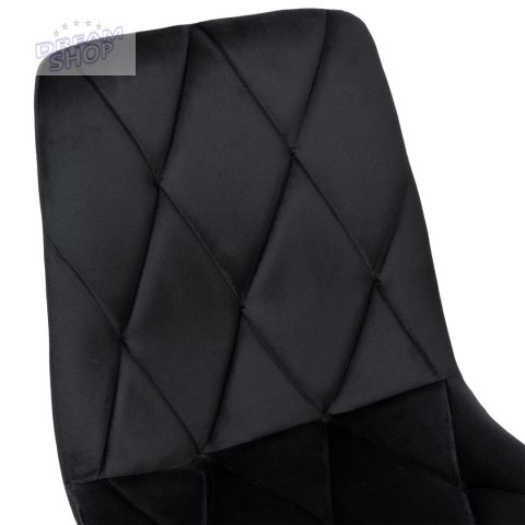Krzesło aksamitne MADISON czarne velvet Krzesło aksamitne MADISON czarne velvet