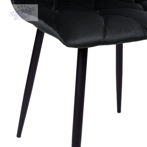 Krzesło aksamitne MADISON czarne velvet Krzesło aksamitne MADISON czarne velvet