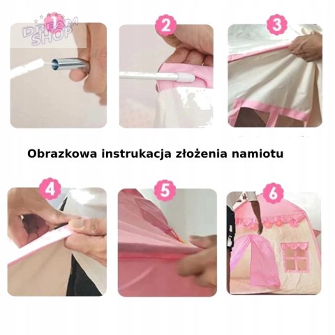 Namiot domek ogrodowy z podłogą dla dzieci 600-25 Namiot domek ogrodowy z podłogą dla dzieci 600-25