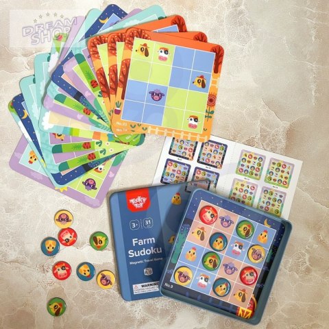 TOOKY TOY Gra Sudoku Dla Dzieci Wersja Farma TOOKY TOY Gra Sudoku Dla Dzieci Wersja Farma