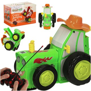 Traktor ciągnik zdalnie sterowany na pilota RC skaczący tańczący dźwięk zielony