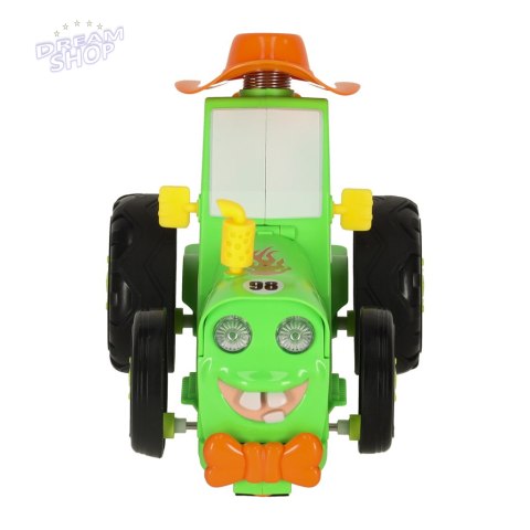 Traktor ciągnik zdalnie sterowany na pilota RC skaczący tańczący dźwięk zielony Traktor ciągnik zdalnie sterowany na pilota RC skaczący tańczący dźwięk zielony