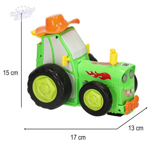 Traktor ciągnik zdalnie sterowany na pilota RC skaczący tańczący dźwięk zielony Traktor ciągnik zdalnie sterowany na pilota RC skaczący tańczący dźwięk zielony
