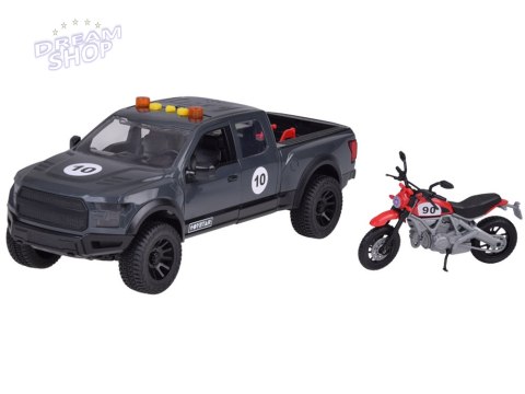Zestaw Auto Pickup i motocykl Dźwięk Światło + otwierane drzwi ZA5233 Zestaw Auto Pickup i motocykl Dźwięk Światło + otwierane drzwi ZA5233