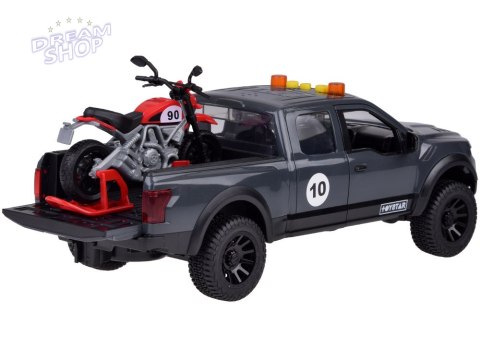 Zestaw Auto Pickup i motocykl Dźwięk Światło + otwierane drzwi ZA5233 Zestaw Auto Pickup i motocykl Dźwięk Światło + otwierane drzwi ZA5233