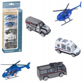 Zestaw pojazdów policyjnych 3 wozy i 2 helikoptery 6134