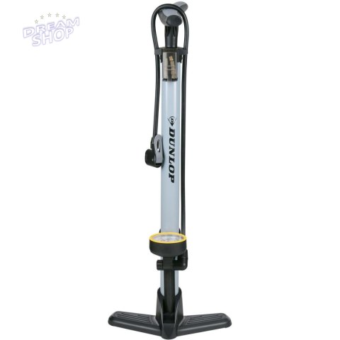 POMPKA WARSZTATOWO - ROWEROWA DUNLOP 160Psi (11Bar) Z MANOMETREM - SZARA