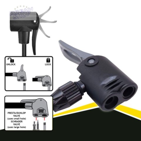 POMPKA WARSZTATOWO - ROWEROWA DUNLOP 160Psi (11Bar) Z MANOMETREM - ŻÓŁTY POMPKA WARSZTATOWO - ROWEROWA DUNLOP 160Psi (11Bar) Z MANOMETREM - ŻÓŁTY