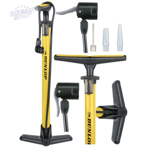 POMPKA WARSZTATOWO - ROWEROWA DUNLOP 174psi (12bar) - ŻÓŁTY POMPKA WARSZTATOWO - ROWEROWA DUNLOP 174psi (12bar) - ŻÓŁTY
