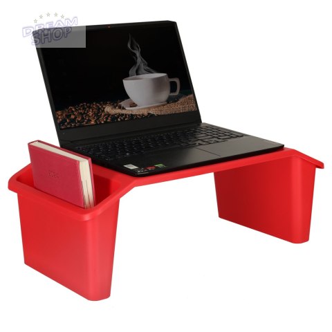 Stolik pod laptopa z organizerem czerwony Stolik pod laptopa z organizerem czerwony