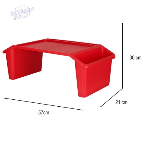 Stolik pod laptopa z organizerem czerwony Stolik pod laptopa z organizerem czerwony