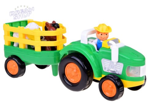 Traktor z przyczepą Farmer i zwierzątka dźwięk + światło ZA5390 Traktor z przyczepą Farmer i zwierzątka dźwięk + światło ZA5390