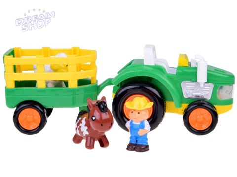 Traktor z przyczepą Farmer i zwierzątka dźwięk + światło ZA5390 Traktor z przyczepą Farmer i zwierzątka dźwięk + światło ZA5390