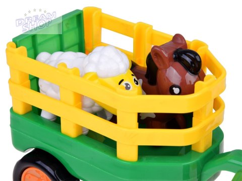 Traktor z przyczepą Farmer i zwierzątka dźwięk + światło ZA5390 Traktor z przyczepą Farmer i zwierzątka dźwięk + światło ZA5390