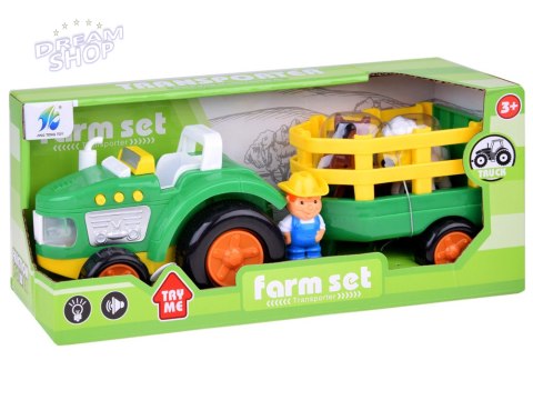 Traktor z przyczepą Farmer i zwierzątka dźwięk + światło ZA5390 Traktor z przyczepą Farmer i zwierzątka dźwięk + światło ZA5390