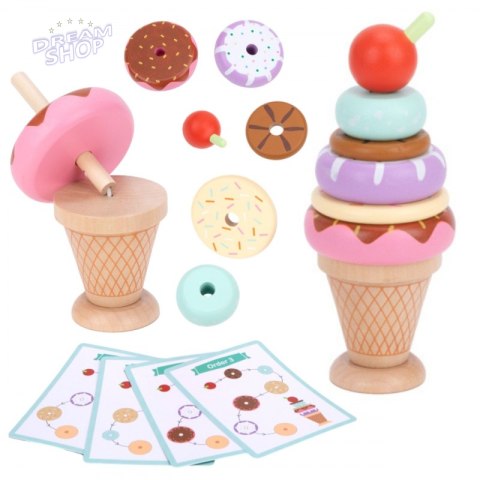 WOOPIE GREEN Drewniane Lody Układanka Montessori Cukiernia 12 el. WOOPIE GREEN Drewniane Lody Układanka Montessori Cukiernia 12 el.