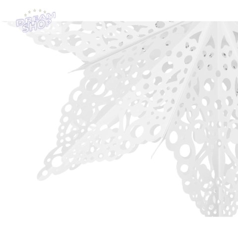 DEKORACJA PAPIEROWA PŁATEK ŚNIEGU ŚR. 64 CM BIAŁY DELUXE DEKORACJA PAPIEROWA PŁATEK ŚNIEGU ŚR. 64 CM BIAŁY DELUXE