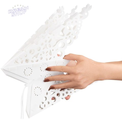 DEKORACJA PAPIEROWA PŁATEK ŚNIEGU ŚR. 64 CM BIAŁY DELUXE DEKORACJA PAPIEROWA PŁATEK ŚNIEGU ŚR. 64 CM BIAŁY DELUXE