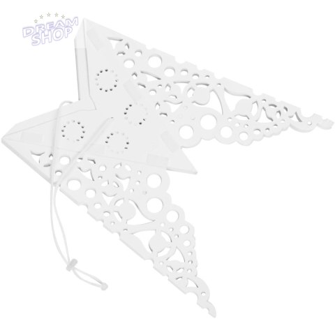 DEKORACJA PAPIEROWA PŁATEK ŚNIEGU ŚR. 64 CM BIAŁY DELUXE DEKORACJA PAPIEROWA PŁATEK ŚNIEGU ŚR. 64 CM BIAŁY DELUXE