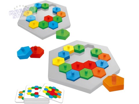 Edukacyjna Gra Logiczna Na Refleks Karty, Układanka "Puzzle Chessboard" Klocki + 30 kart Edukacyjna Gra Logiczna Na Refleks Karty, Układanka "Puzzle Chessboard" Klocki + 30 kart
