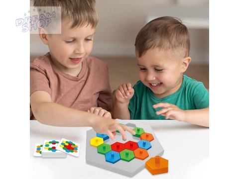 Edukacyjna Gra Logiczna Na Refleks Karty, Układanka "Puzzle Chessboard" Klocki + 30 kart Edukacyjna Gra Logiczna Na Refleks Karty, Układanka "Puzzle Chessboard" Klocki + 30 kart