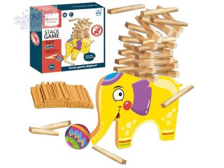 Edukacyjna gra zręcznościowa "Stack Game", Zbuduj wieżę, Układanka, Klocki + Słoń