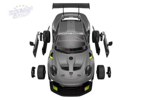 Klocki Konstrukcyjne Auto RC Rastar 1:18 Porsche 911 GT2 Szare 68 Elementów Klocki Konstrukcyjne Auto RC Rastar 1:18 Porsche 911 GT2 Szare 68 Elementów