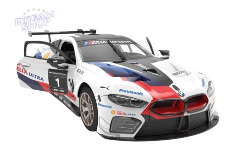 Klocki Konstrukcyjne Auto Rastar RC 1:18 BMW M8 GTE Białe 66 Elementów Klocki Konstrukcyjne Auto Rastar RC 1:18 BMW M8 GTE Białe 66 Elementów