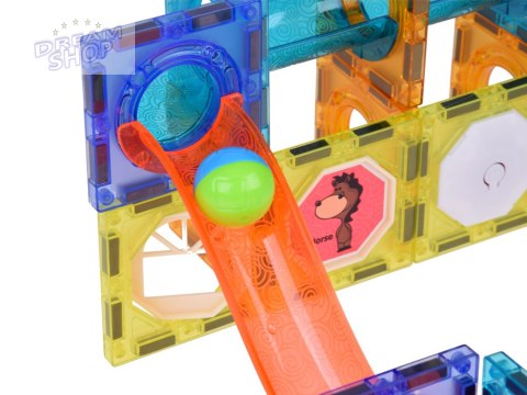 Klocki Magnetyczne 3D dla dzieci Zbuduj Świecący Tor Kulkowy 49 ele ZA5250 Klocki Magnetyczne 3D dla dzieci Zbuduj Świecący Tor Kulkowy 49 ele ZA5250