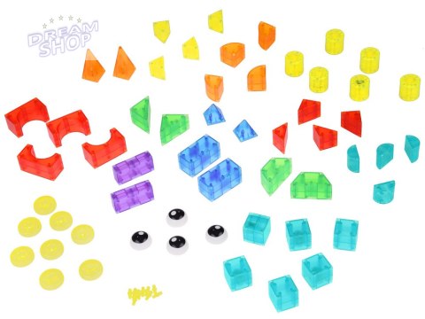 Klocki magnetyczne 3D Podświetlane klocki magnetyczne 64 ele ZA5240 Klocki magnetyczne 3D Podświetlane klocki magnetyczne 64 ele ZA5240