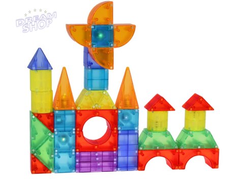 Klocki magnetyczne 3D Podświetlane klocki magnetyczne 64 ele ZA5240 Klocki magnetyczne 3D Podświetlane klocki magnetyczne 64 ele ZA5240