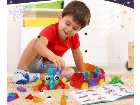 Klocki magnetyczne 3D Podświetlane klocki magnetyczne 64 ele ZA5240 Klocki magnetyczne 3D Podświetlane klocki magnetyczne 64 ele ZA5240