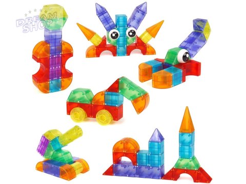 Klocki magnetyczne 3D Podświetlane klocki magnetyczne 64 ele ZA5240 Klocki magnetyczne 3D Podświetlane klocki magnetyczne 64 ele ZA5240