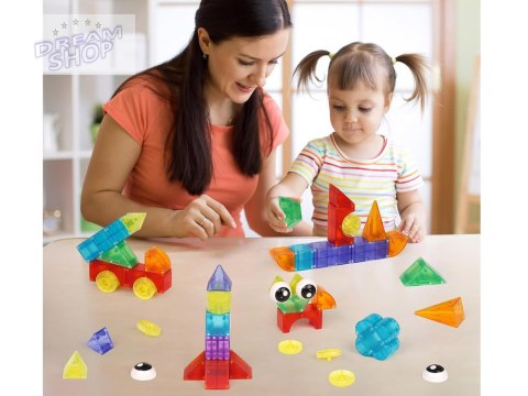 Klocki magnetyczne 3D Podświetlane klocki magnetyczne 64 ele ZA5240 Klocki magnetyczne 3D Podświetlane klocki magnetyczne 64 ele ZA5240