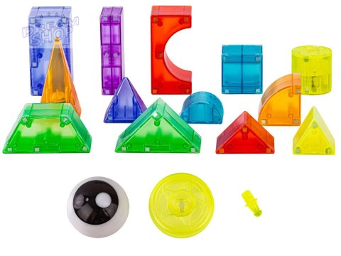 Klocki magnetyczne 3D Podświetlane klocki magnetyczne 64 ele ZA5240 Klocki magnetyczne 3D Podświetlane klocki magnetyczne 64 ele ZA5240