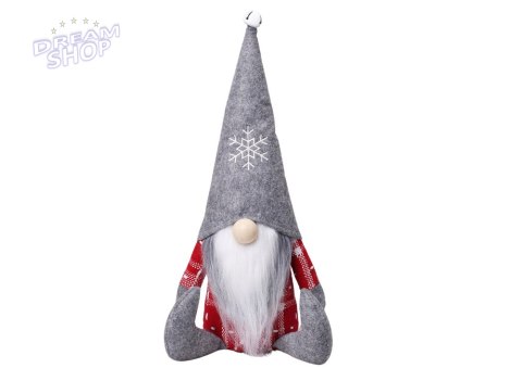 Krasnal Skrzat Świąteczny Siwa Czapka Dzwoneczek 32cm Krasnal Skrzat Świąteczny Siwa Czapka Dzwoneczek 32cm