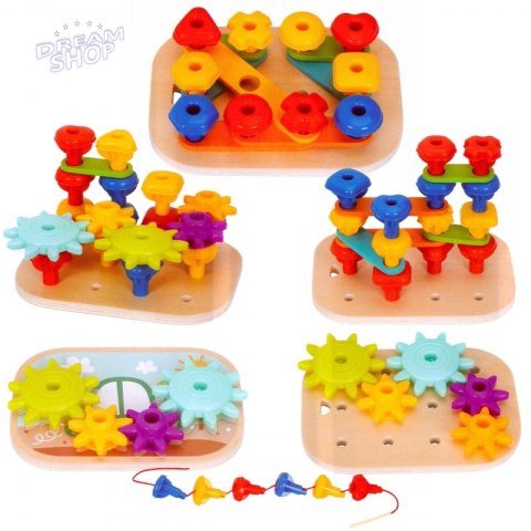 WOOPIE GREEN Układanka Montessori Kołki w Pudełku Stosy Nawlekanka WOOPIE GREEN Układanka Montessori Kołki w Pudełku Stosy Nawlekanka