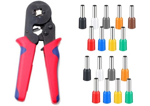 Zestaw Zaciskarka Praska Do Tulejek Kabli 1200el