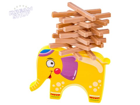 Edukacyjna gra zręcznościowa "Stack Game", Zbuduj wieżę, Układanka, Klocki + Słoń Edukacyjna gra zręcznościowa "Stack Game", Zbuduj wieżę, Układanka, Klocki + Słoń