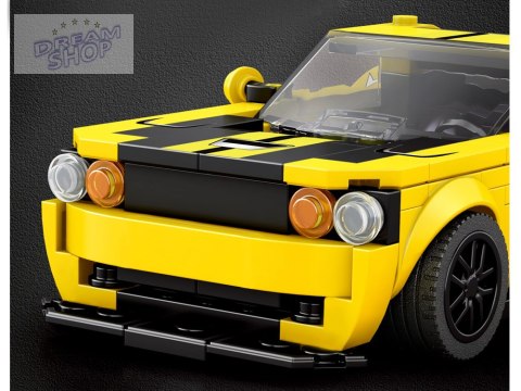 Klocki techniczne 336-elementów + naklejki Żółte Sportowe Auto ZA5260