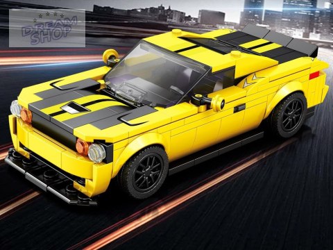 Klocki techniczne 336-elementów + naklejki Żółte Sportowe Auto ZA5260