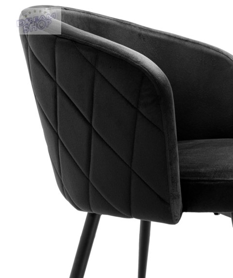 Krzesło HAMPTON VELVET czarne Krzesło HAMPTON VELVET czarne