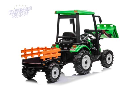 Pojazd MEGA Traktor D68 Z Przyczepką Zielony Pojazd MEGA Traktor D68 Z Przyczepką Zielony