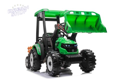 Pojazd MEGA Traktor D68 Z Przyczepką Zielony Pojazd MEGA Traktor D68 Z Przyczepką Zielony