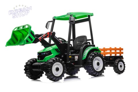 Pojazd MEGA Traktor D68 Z Przyczepką Zielony Pojazd MEGA Traktor D68 Z Przyczepką Zielony